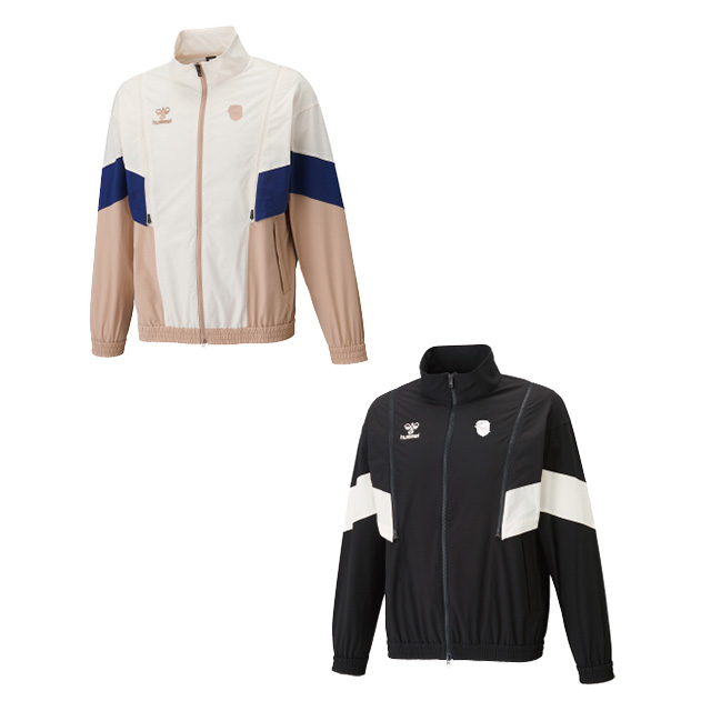 hummel2WAYクロスフルジップフーディー（ホワイト・ブラック）