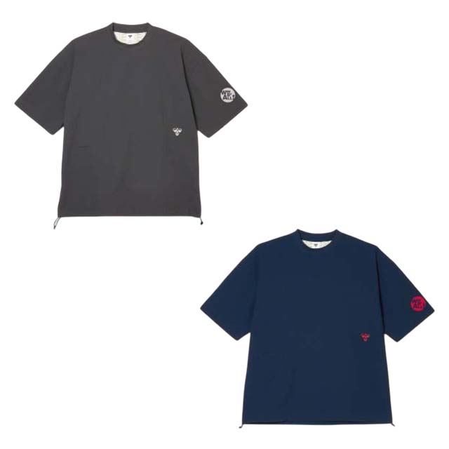 hummelPLAYワッフル半袖Tシャツ（ネイビー・メタル）