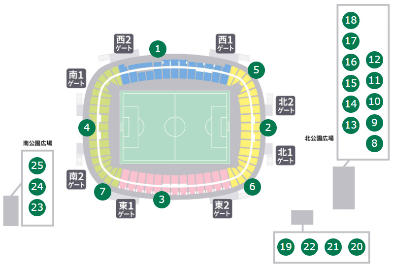 スタジアムグルメマップ